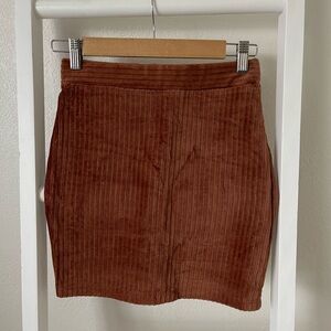 NWOT Double Zero Velvet Ribbed Bodycon Mini Skirt Small
